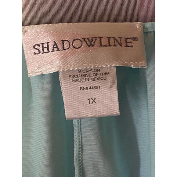 Shadowline’s pale blue nightie Embroidered Yoke Petals design  1x - Picture 6 of 11